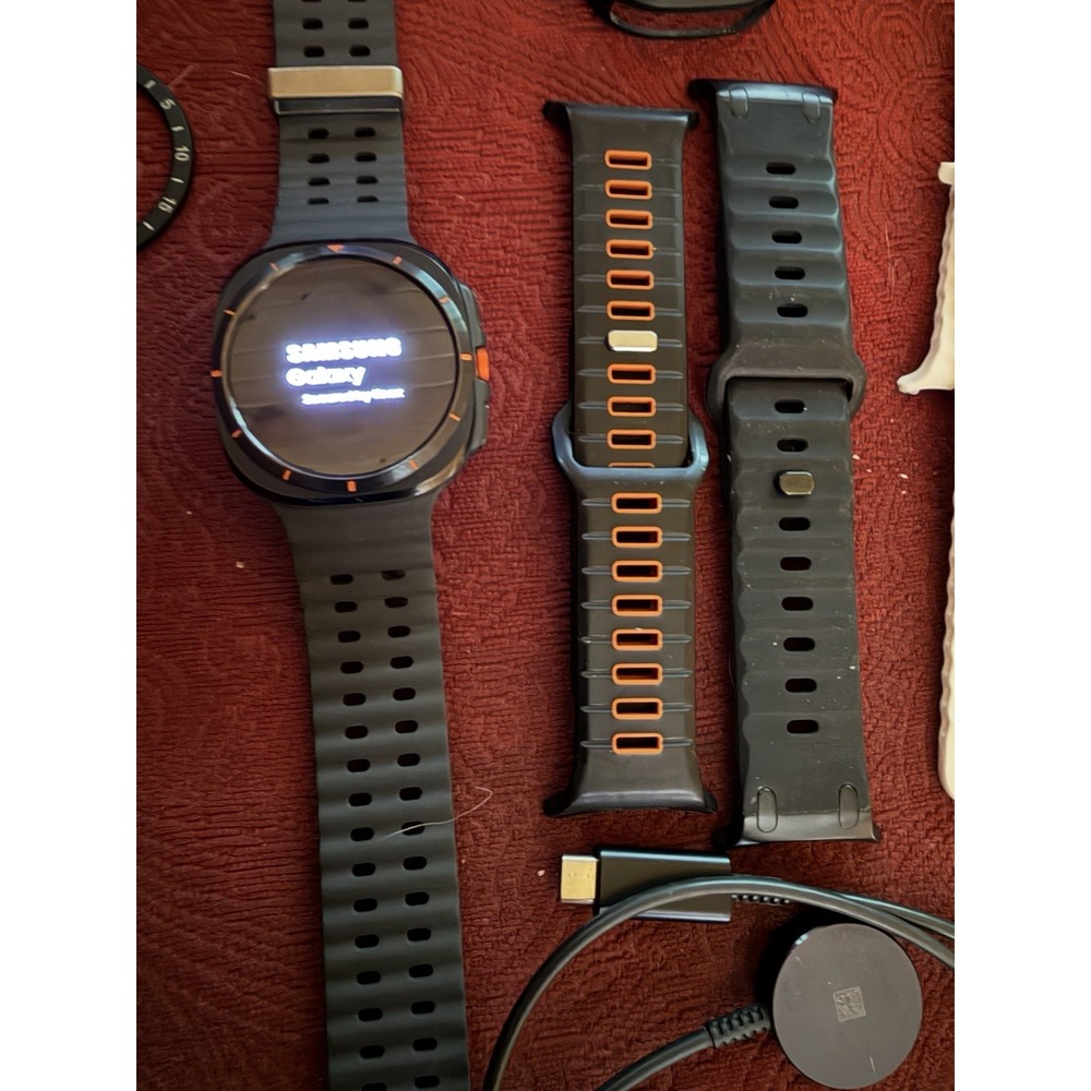 Samsung Galaxy Watch Ultra Titanium Gray - 47mm LTE/Cellular Lot Of Accessories